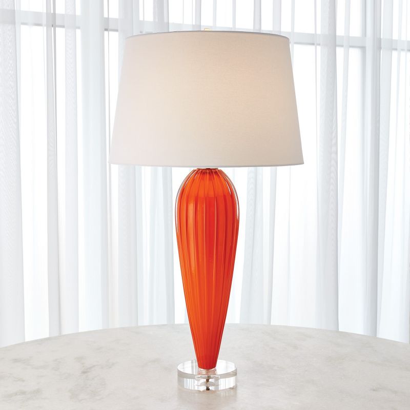 8.82852 Global Views Teardrop Glass Lamp-Orange 8.82852