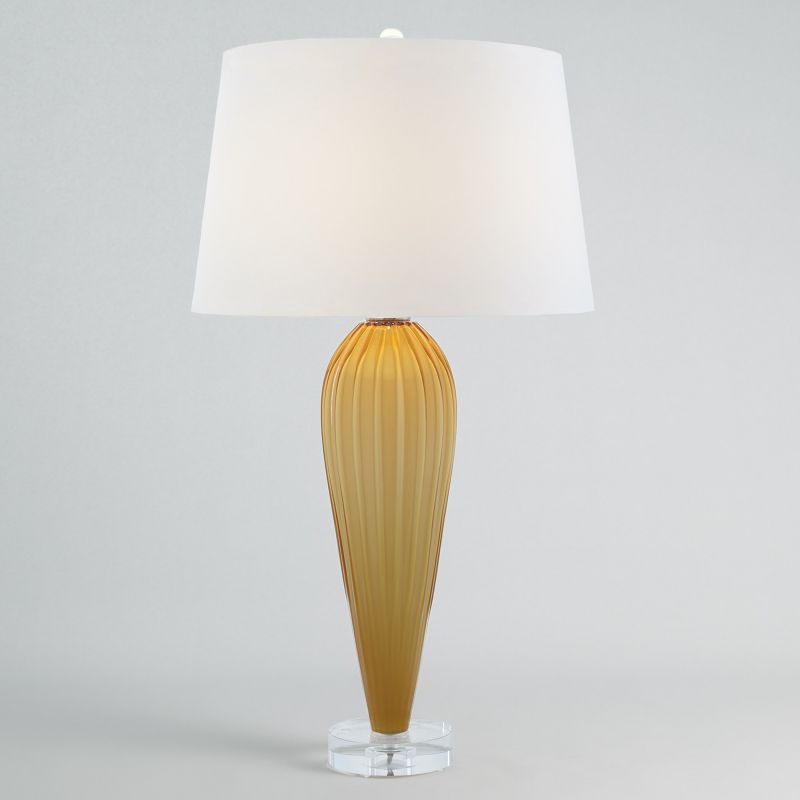 8.82855 Global Views Teardrop Glass Lamp-Amber 8.82855