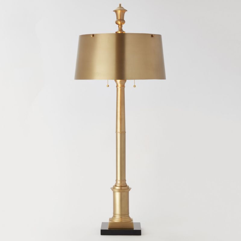 9.92228 Global Views Library Lamp-Antique Brass 9.92228