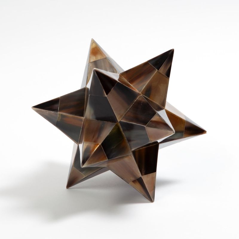 Global Views Stellated Dodecahedron-Brown Horn 9.93228