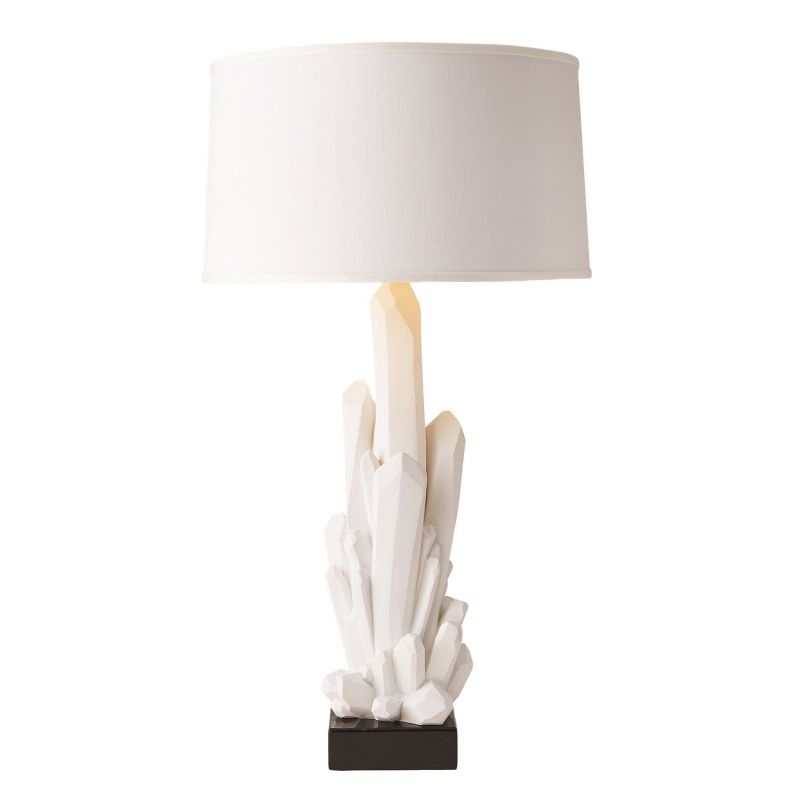 AC5137 Global Views Facet Cluster Lamp-White w/White Shade AC5137