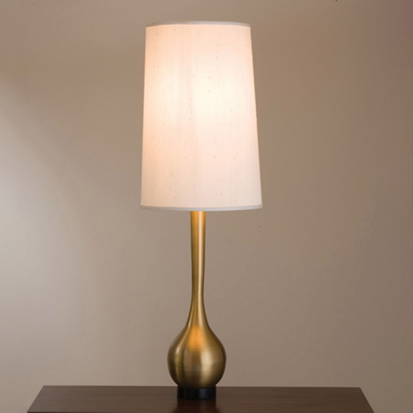 9.90862 Global Views Bulb Vase Table Lamp-Brushed Brass 9.90862