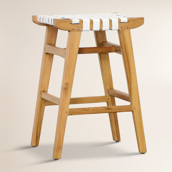 DOV25014CSWH Haven Clover Counter Stool by Frenshe Interiors