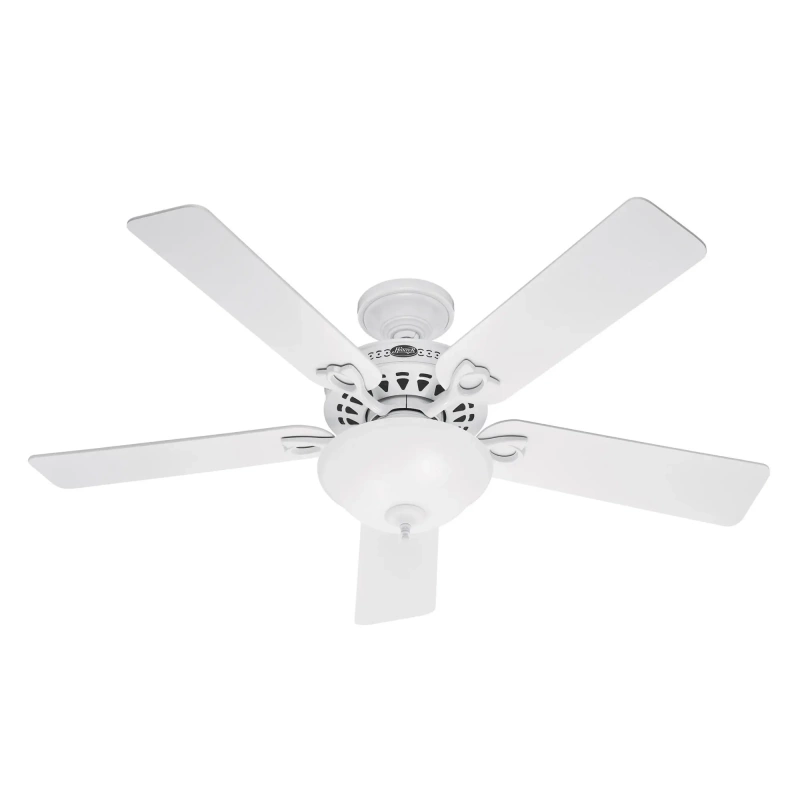 53059 Hunter 52 inch Astoria White Ceiling Fan with LED Light Kit and Pull Chain