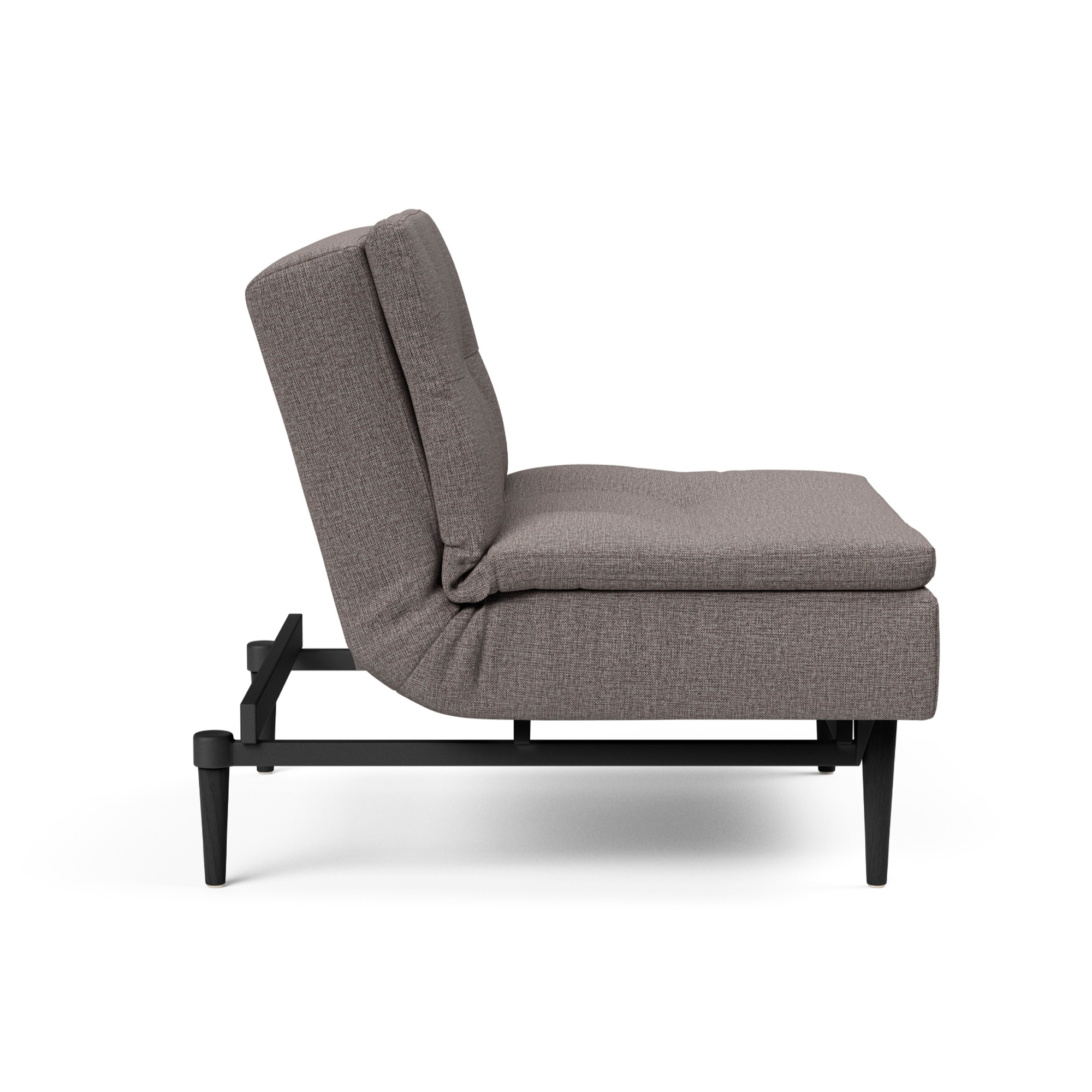 Dublexo Reclining Chair with Dark Wood Legs in Mixed Dance Grey by ...
