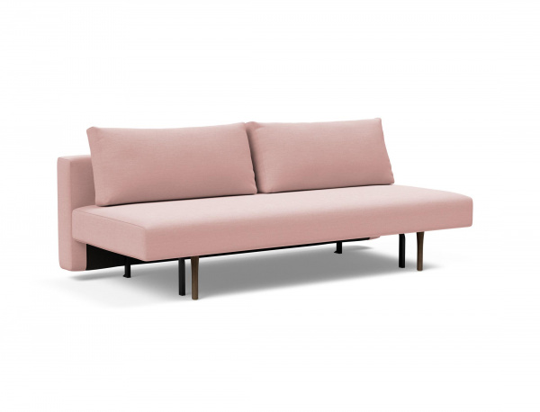 95-722081570-18-7-2 Conlix Sleeper Sofa with Smoked Oak Legs in Coral