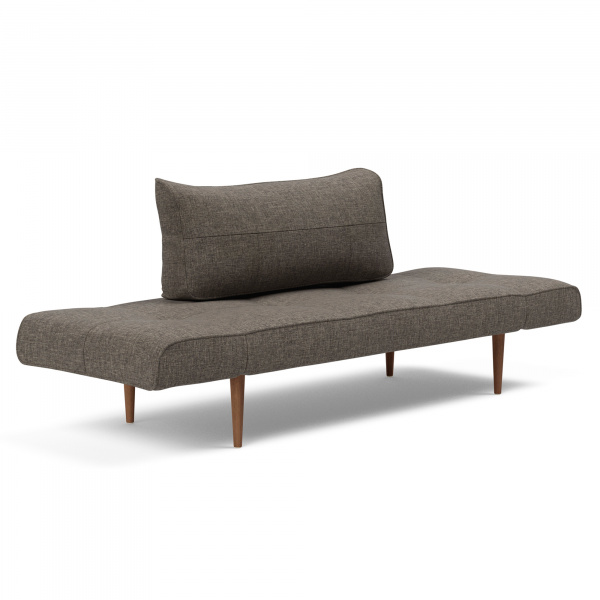 95-740021216-2-10-3 Zeal Sleeper Sofa with Dark Wood Legs in Flashtex Grey