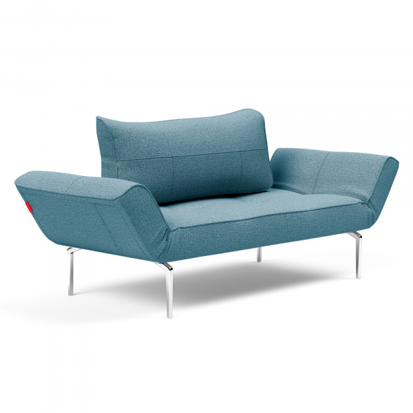 Zeal Sleeper Sofa with Aluminum Frame in Mixed Dance Light Blue