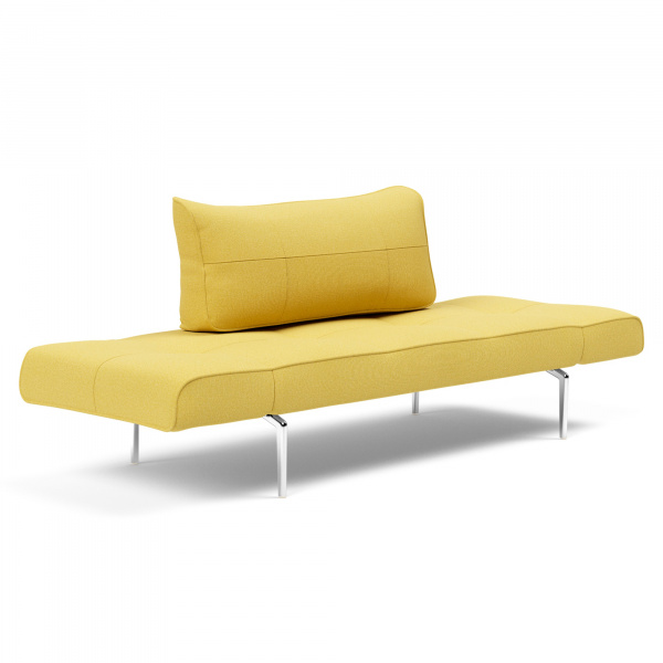 95-740021554-2-19-6 Zeal Sleeper Sofa with Aluminum Frame in Soft Mustard Flower