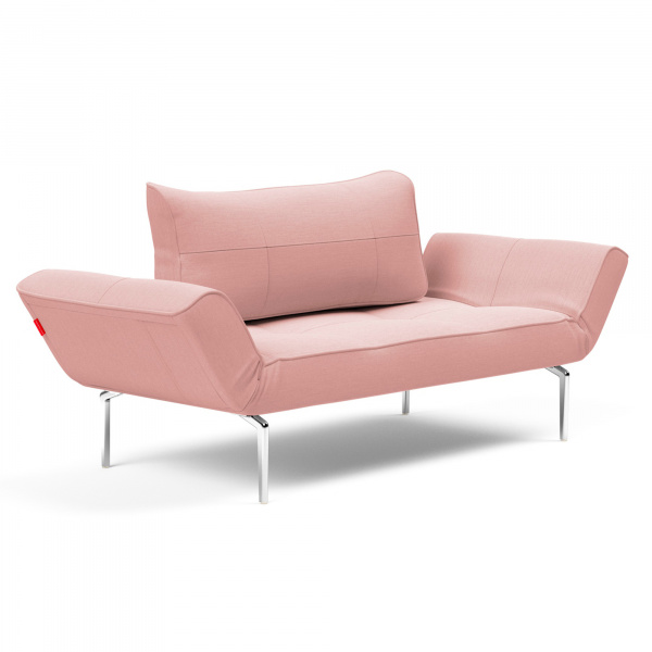 Zeal Sleeper Sofa with  Aluminum Frame in  Dusty Coral