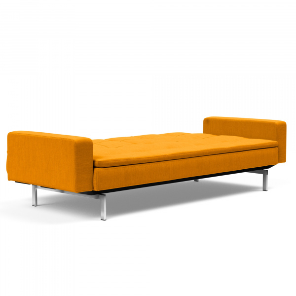 95-74105020507-8-2 Dublexo Sleeper Sofa with Arms & Stainless Legs in Burnt Curry