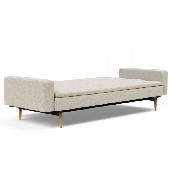 95-74105020527-10-32 Dublexo Sleeper Sofa with Arms & Pin Legs in Mixed Dance Natural