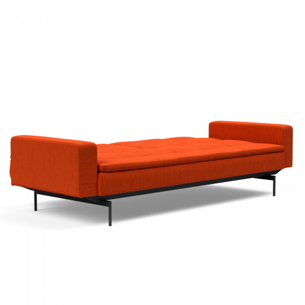 95-7410502061506-2 Dublexo Sleeper Sofa with Arms & Pin Legs in Elegance Paprika