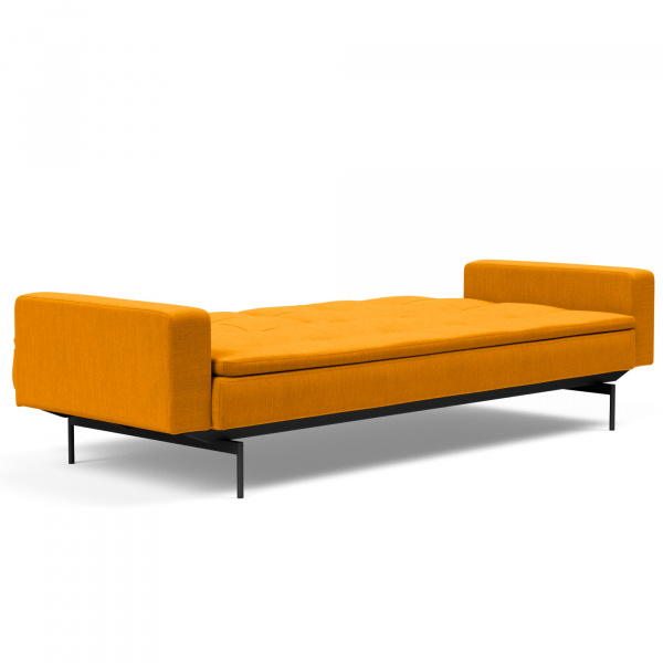 95-7410502061507-2 Dublexo Sleeper Sofa with Arms & Pin Legs in Elegance Burnt Curry