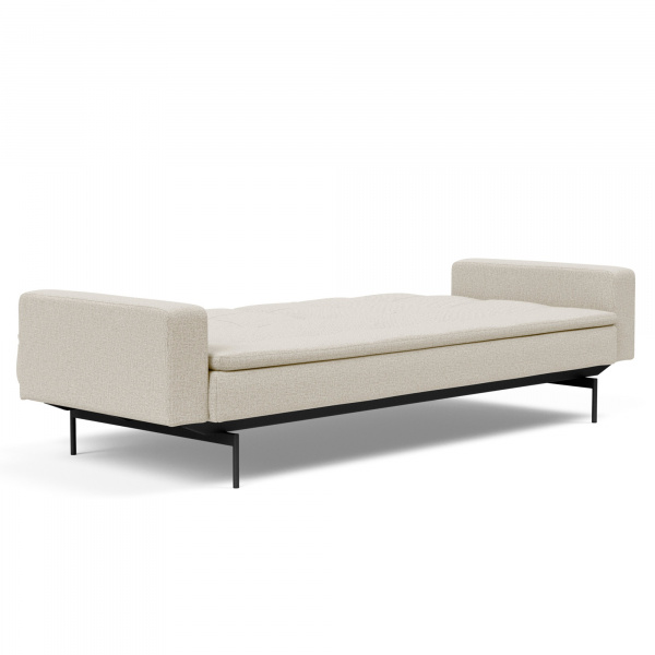 95-7410502061527-2 Dublexo Sleeper Sofa with Arms & Pin Legs in Mixed Dance Natural