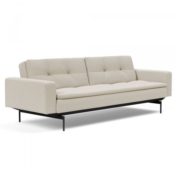 Dublexo Sleeper Sofa with Arms & Pin Legs in Mixed Dance Natural