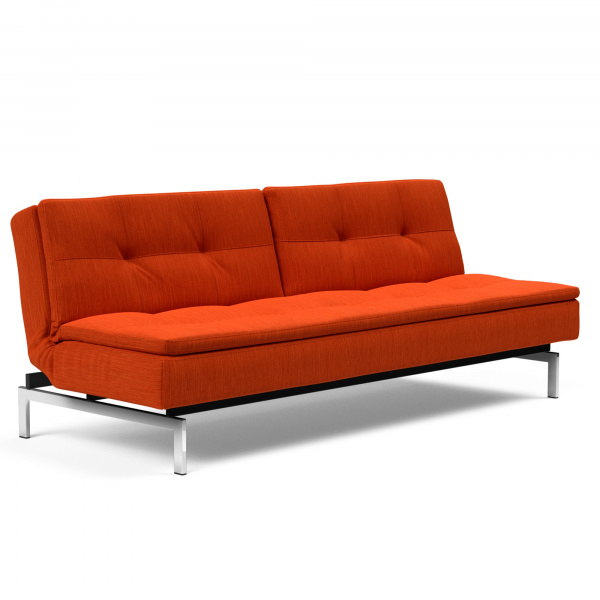 95-741050506-8-2 Dublexo Sleeper Sofa with Stainless Steel Legs in Elegance Paprika