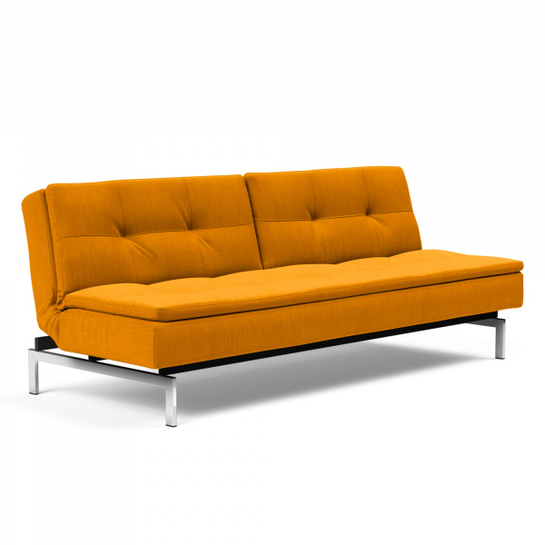 95-741050507-8-2 Dublexo Sleeper Sofa with Stainless Steel Legs in Elegance Burnt Curry