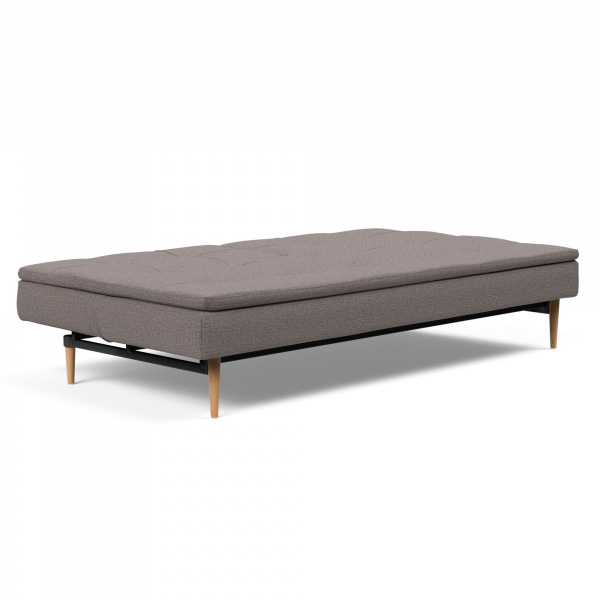 95-741050521-10-3-2 Dublexo Sleeper Sofa with Dark Wood Legs in Mixed Dance Grey