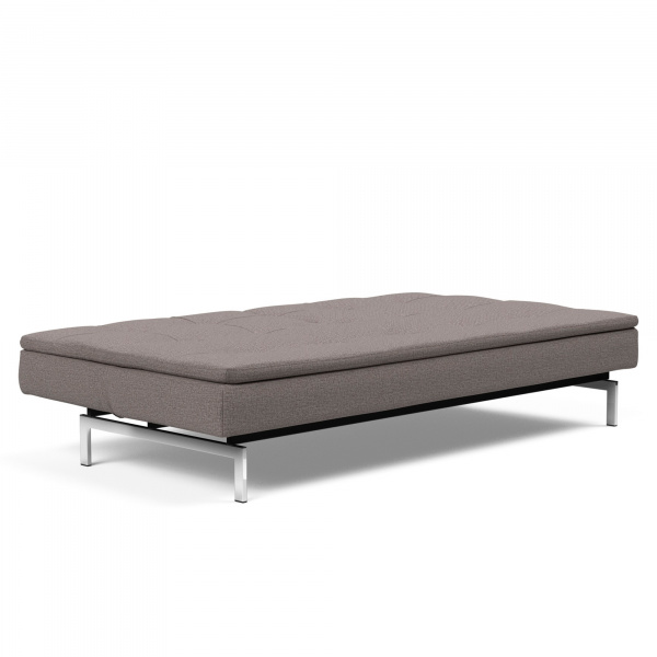 95-741050521-8-2 Dublexo Sleeper Sofa with Stainless Steel Legs in Mixed Dance Grey