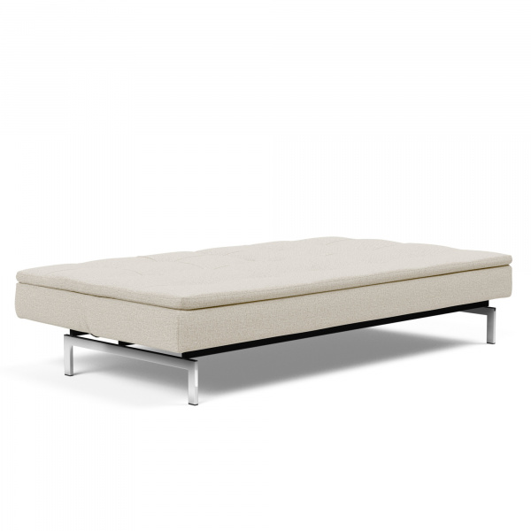 95-741050527-8-2 Dublexo Sleeper Sofa with Stainless Steel Legs in Mixed Dance Natural