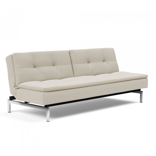95-741050527-8-2 Dublexo Sleeper Sofa with Stainless Steel Legs in Mixed Dance Natural