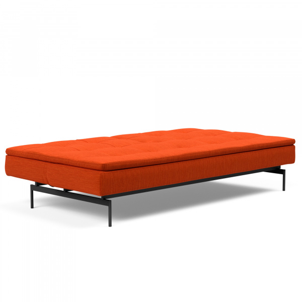 95-74105061506-2 Dublexo Sleeper Sofa with Black Pin Legs in Elegance Paprika