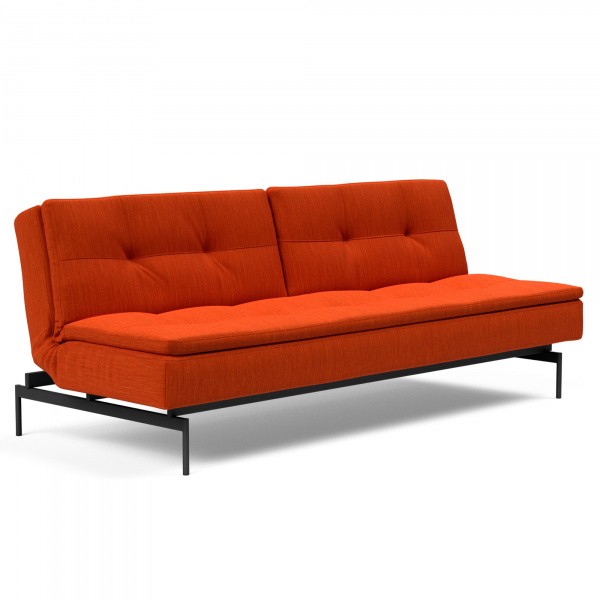 Dublexo Sleeper Sofa with Black Pin Legs in Elegance Paprika