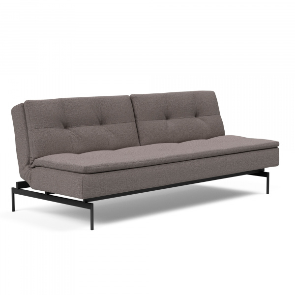 Dublexo Sleeper Sofa with Black Pin Legs in Mixed Dance Grey