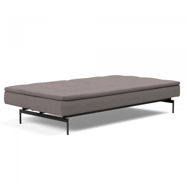 95-74105061521-2 Dublexo Sleeper Sofa with Black Pin Legs in Mixed Dance Grey
