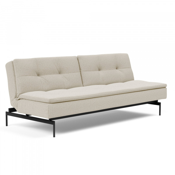 95-74105061527-2 Dublexo Sleeper Sofa with Black Pin Legs in Mixed Dance Natural