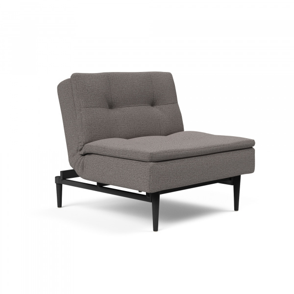 95-741051521-10-3-2 Dublexo Reclining Chair with Dark Wood Legs in Mixed Dance Grey