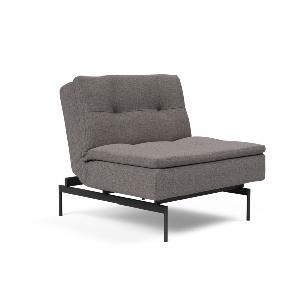95-74105162521-2 Dublexo Reclining Chair with Black Pin Legs in Mixed Dance Grey
