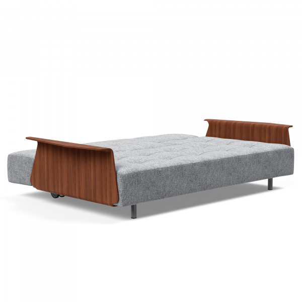 95-742032565-3-8 Long Horn Deluxe Sleeper Sofa with Stainless Steel Legs and Wheels in Twist Granite