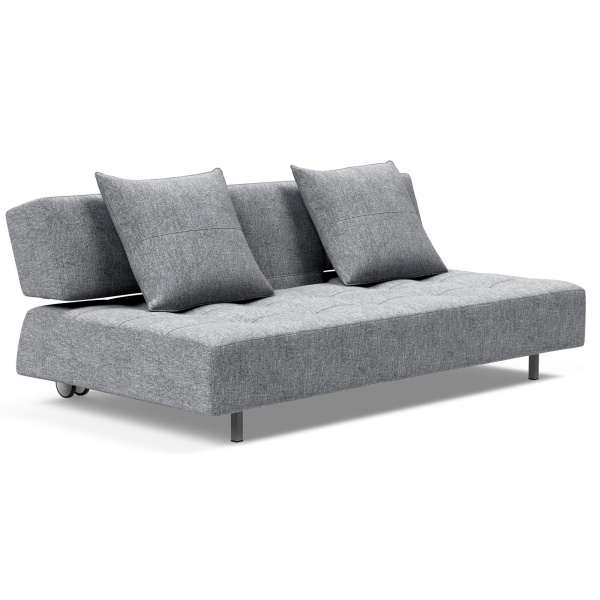 95-742032565-8 Long Horn Deluxe Sleeper Sofa with Stainless Steel Legs and Wheels in Twist Granite