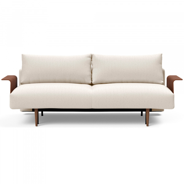 Innovation Living 95 742048020531 Wood Frode Sofa W Wood Arms Front 1