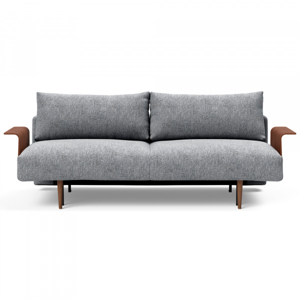 Innovation Living 95 742048020565 Wood Frode Sofa W Wood Arms Front 1
