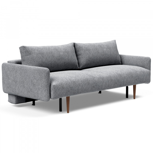 95-742048565-10-3-2 Frode Sleeper Sofa with Upholstered Arms in Twist Granite