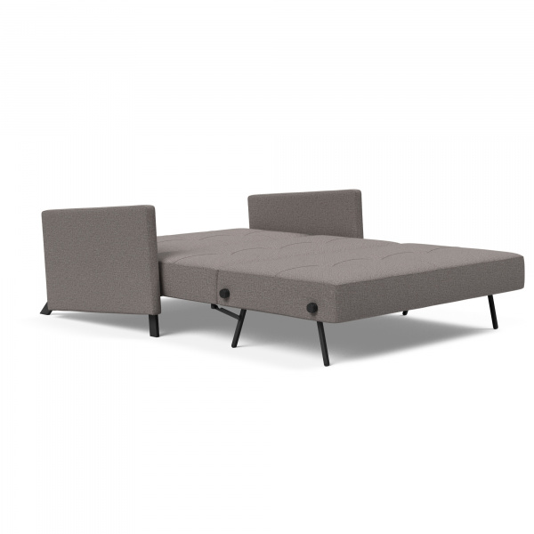 95-744002020521-2 Cubed Full-Size Sleeper Sofa with Arms and Dark Wood Legs in Mixed Dance Grey