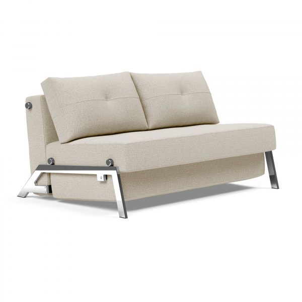 95-744002527-0-2 Cubed Sofa 02 w/ Chrome Legs in Mixed Dance Natural - Full