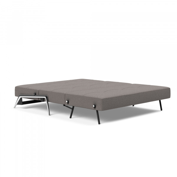 95-744029521-6-2 Cubed 02 Queen Sleeper Sofa  with Arms and Aluminum Legs in Mixed Dance Grey
