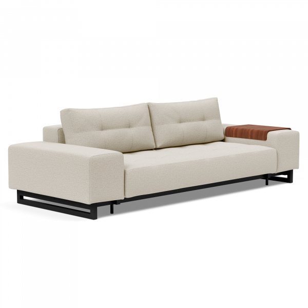 95-748190527-4 Grand D.E.L. Sleeper Sofa with Black Wood Legs in Mixed Dance Natural