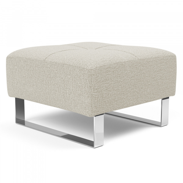 95-748251527-0 Deluxe Excess Ottoman with Chrome Legs in Natural