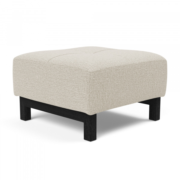 95-748251527-3 Deluxe Excess Ottoman with Black Wood Legs in Mixed Dance Natural