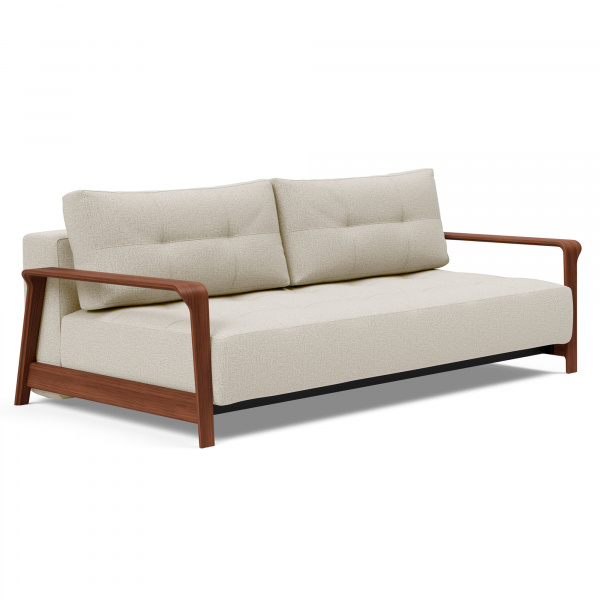 95-748263527-3 Ran D.E.L. Sleeper Sofa with Walnut Frame in Mixed Dance Natural