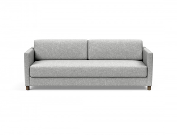 95-728141590-02-7-2 Pricilla Sleeper Sofa with Smoked Oak Legs in Grey