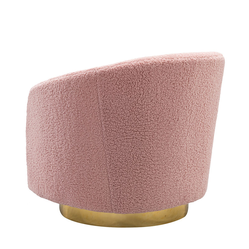 Chm0450 Pink Karat Home Amarante Comfy Swivel Barrel Chair Pink 4