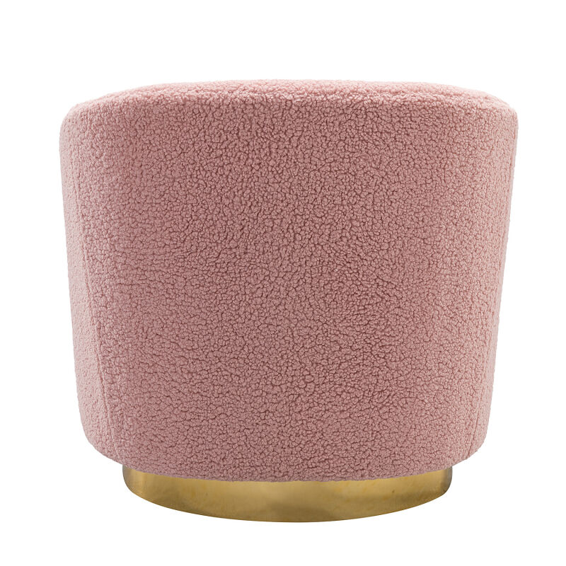 Chm0450 Pink Karat Home Amarante Comfy Swivel Barrel Chair Pink 5