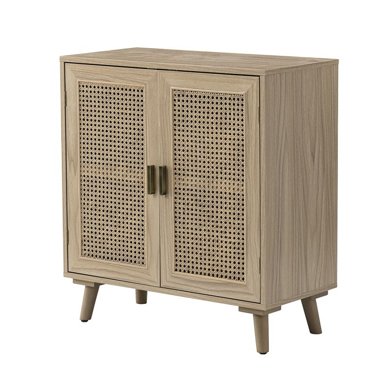 Accent Cabinet with Rattan in Acorn