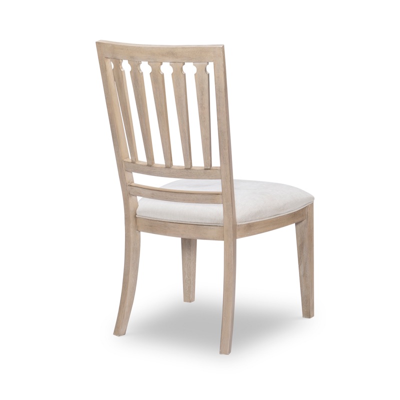 Edgewater Soft Sand Slat Back Side Chair Wood Finish Set of 2